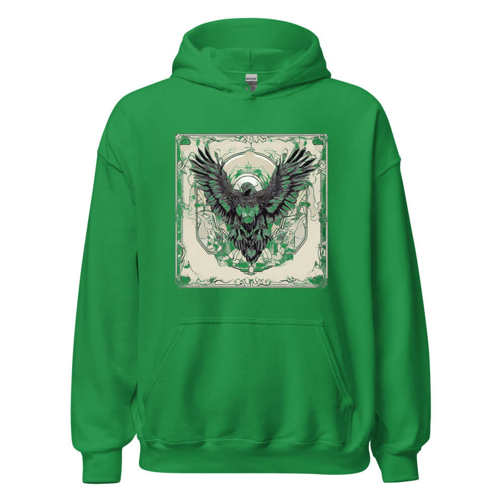Irish Green Hoodie with print art