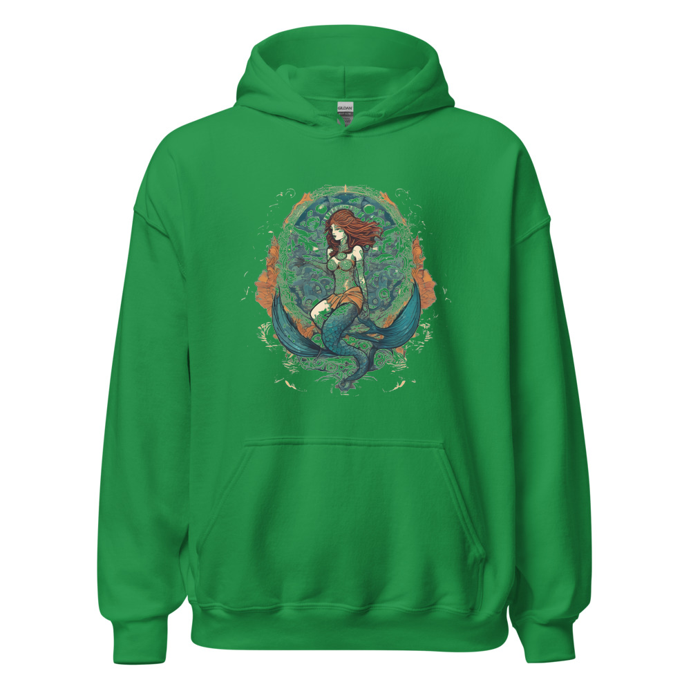 Irish Green Hoodie with print art