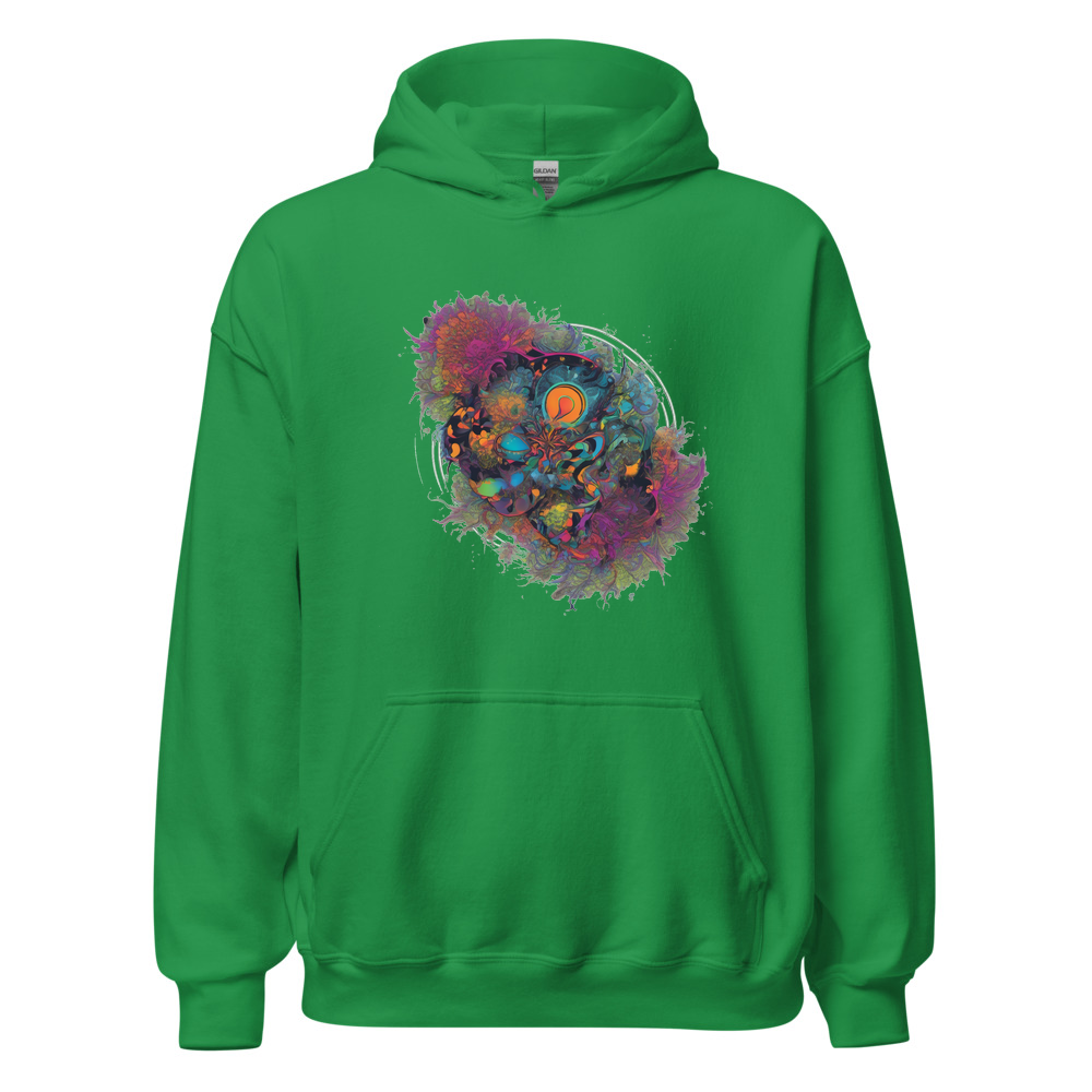 Irish Green Hoodie with print art