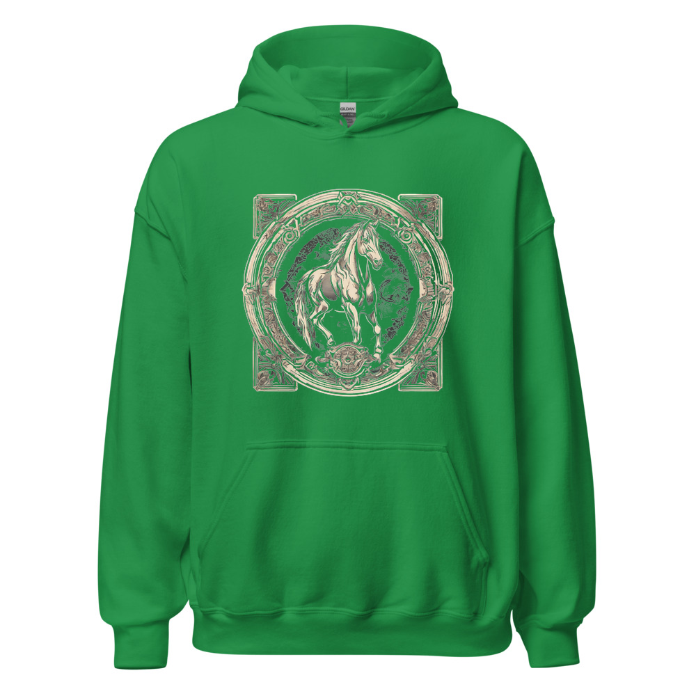 Irish Green Hoodie with print art