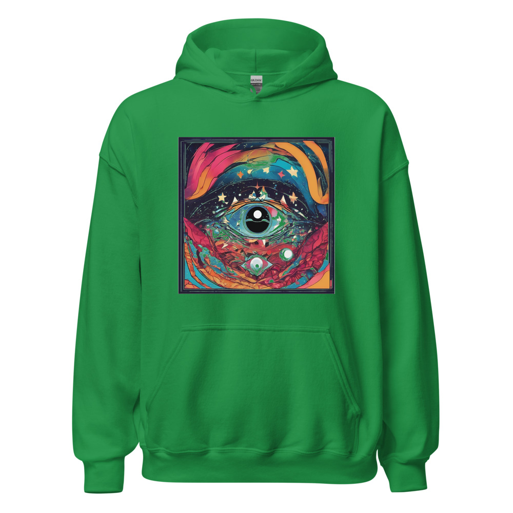 Irish Green Hoodie with print art