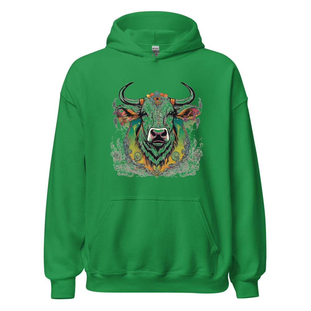 Irish Green Hoodie with print art