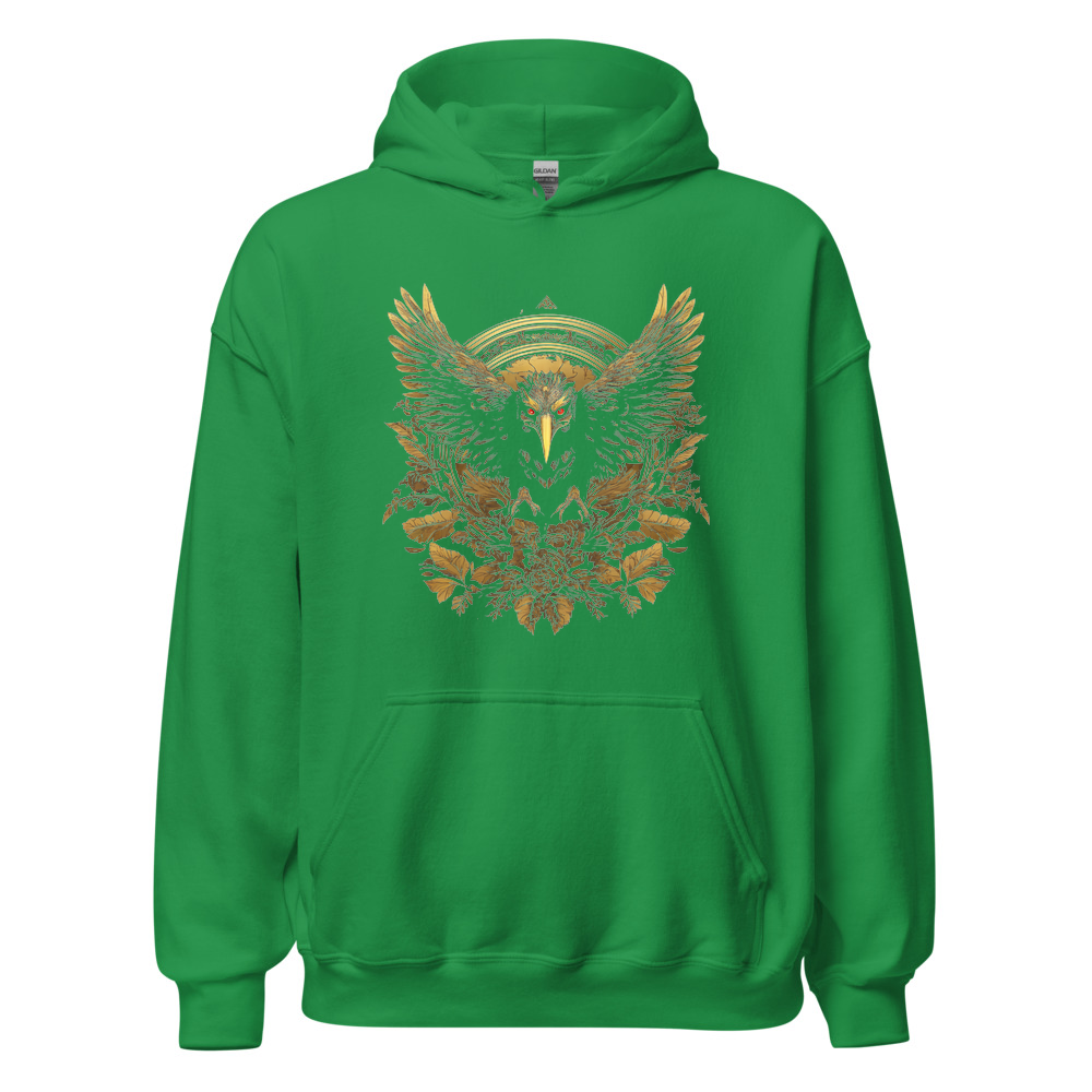 Irish Green Hoodie with print art