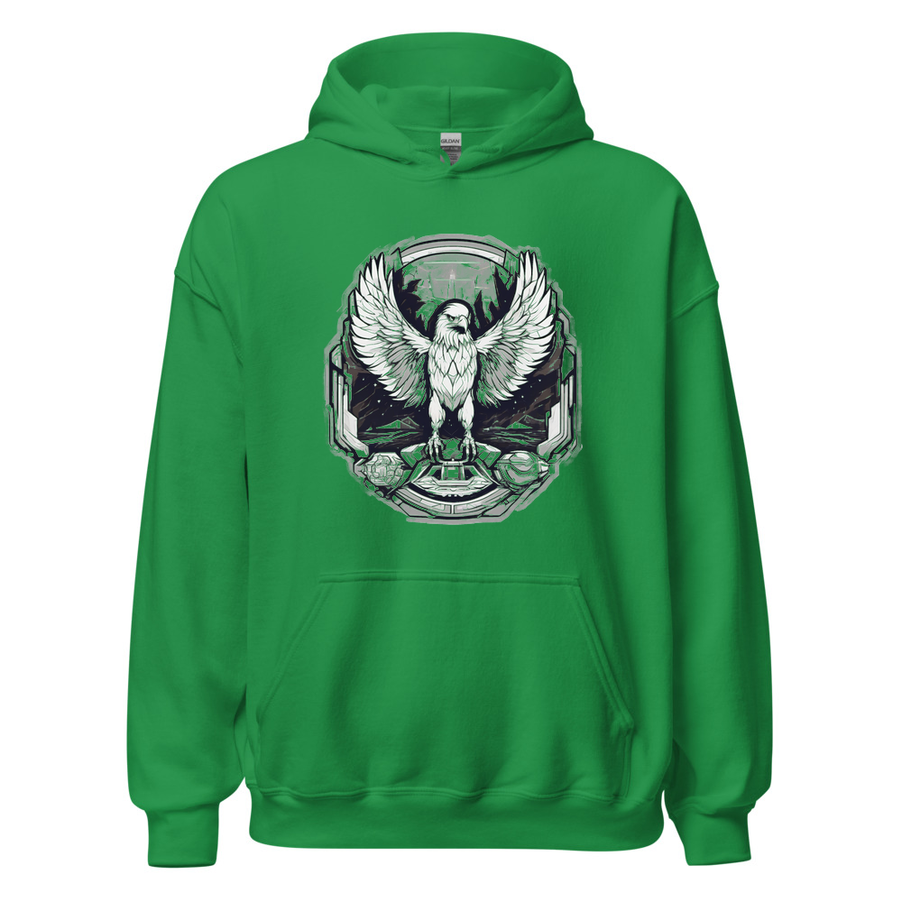 Irish Green Hoodie with print art