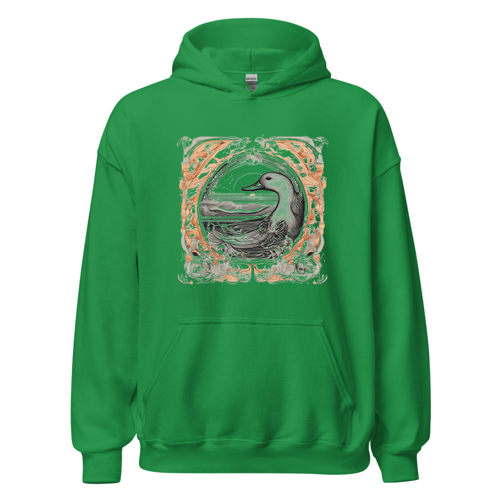 Irish Green Hoodie with print art