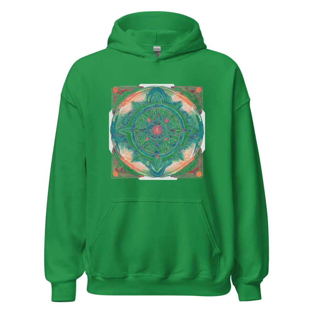 Irish Green Hoodie with print art