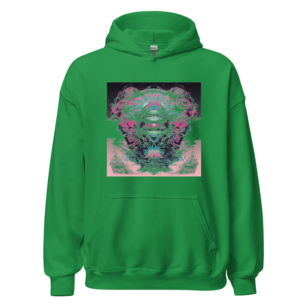 Irish Green Hoodie with print art