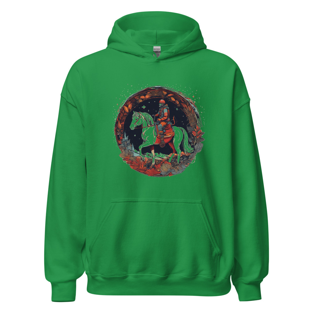 Irish Green Hoodie with print art