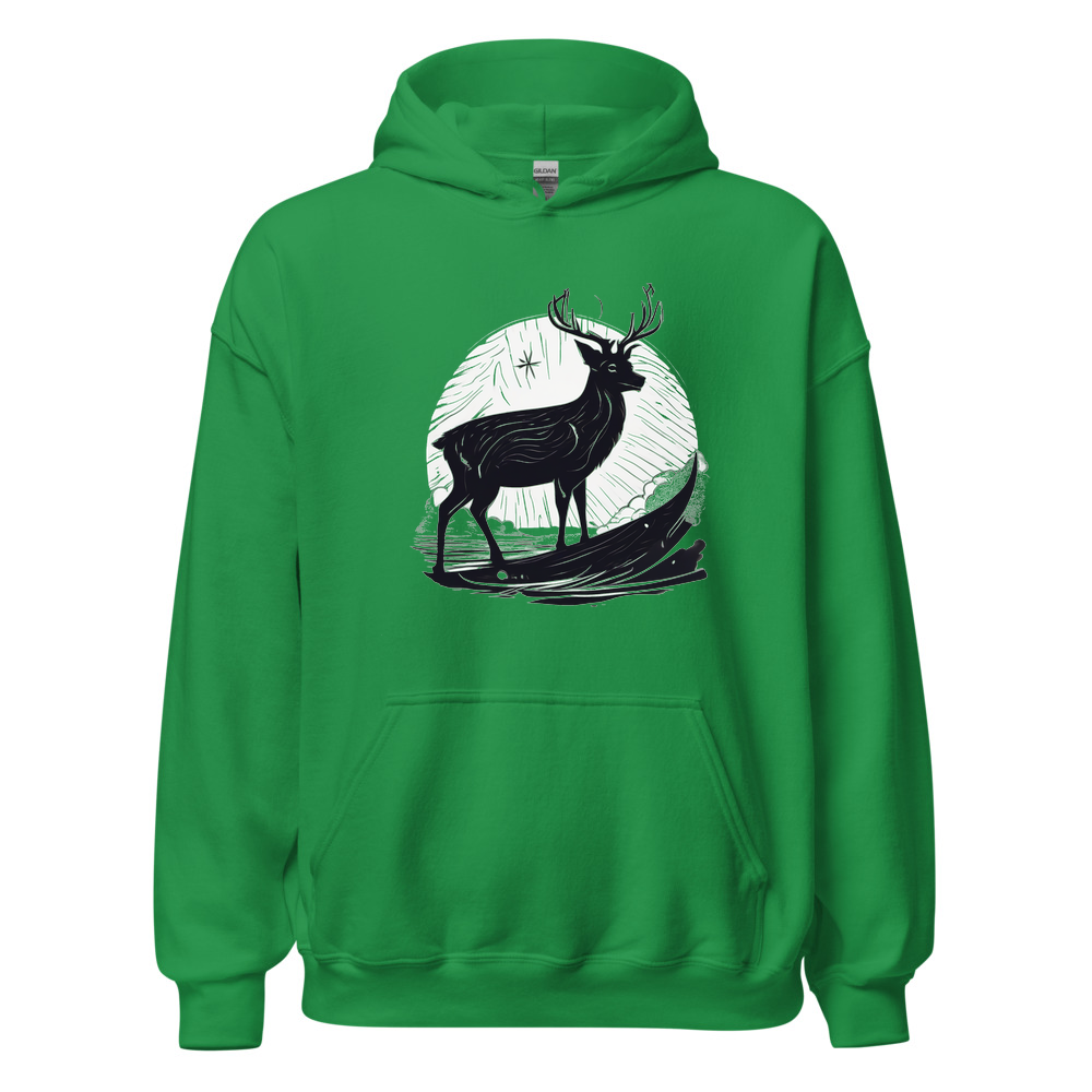 Irish Green Hoodie with print art