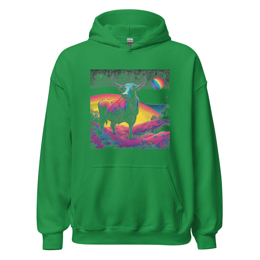 Irish Green Hoodie with print art