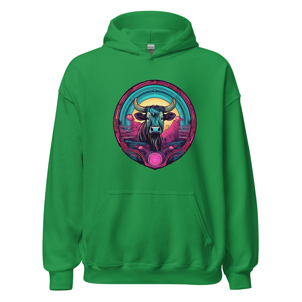 Irish Green Hoodie with print art