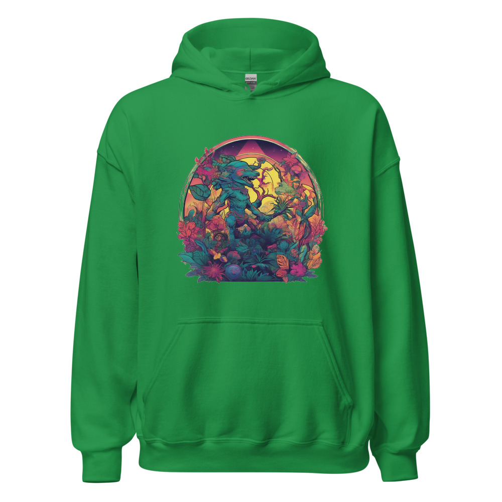 Irish Green Hoodie with print art
