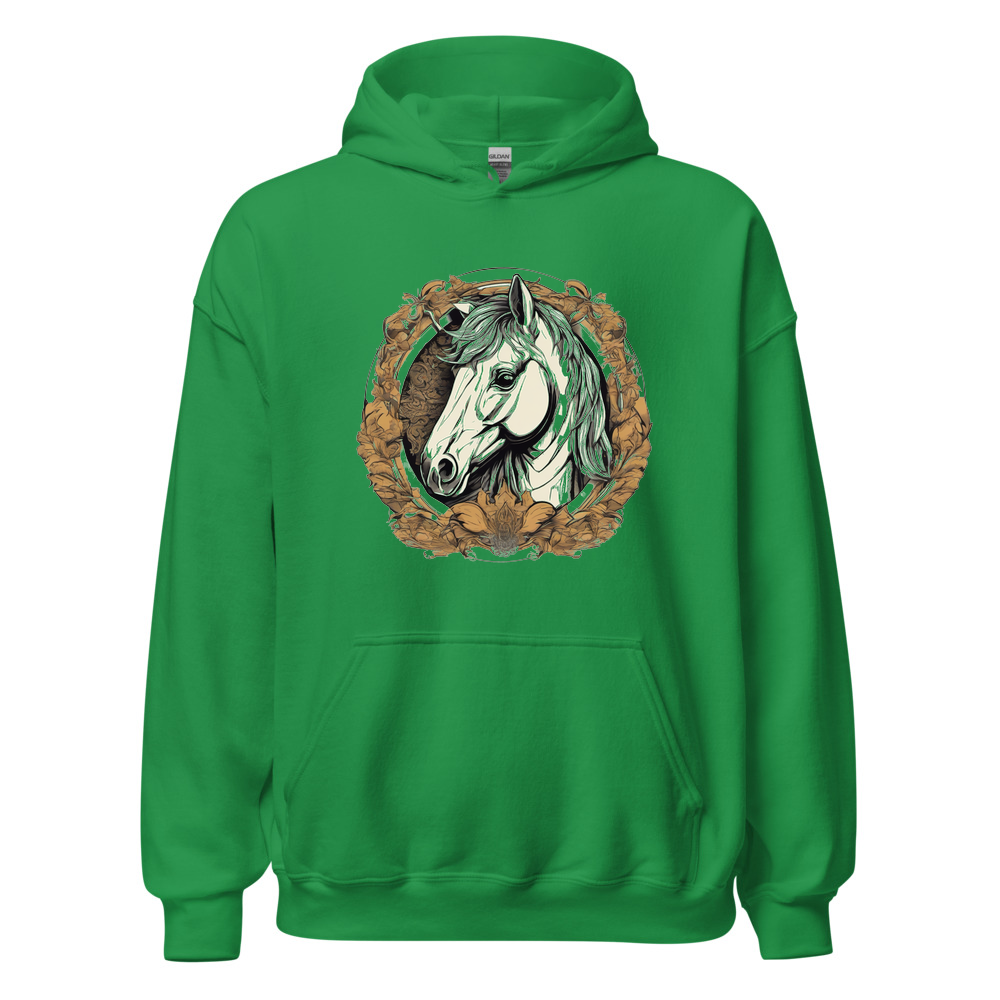 Irish Green Hoodie with print art