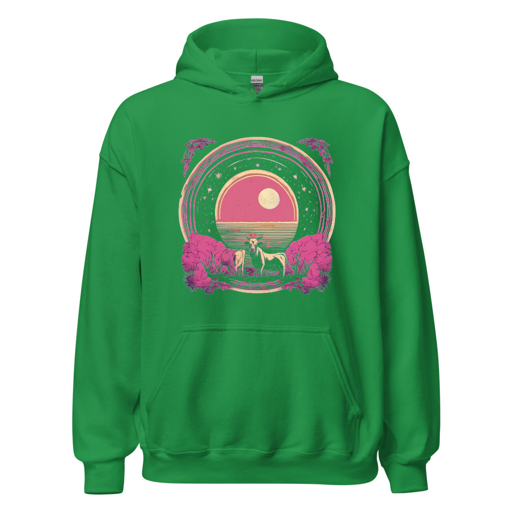 Irish Green Hoodie with print art