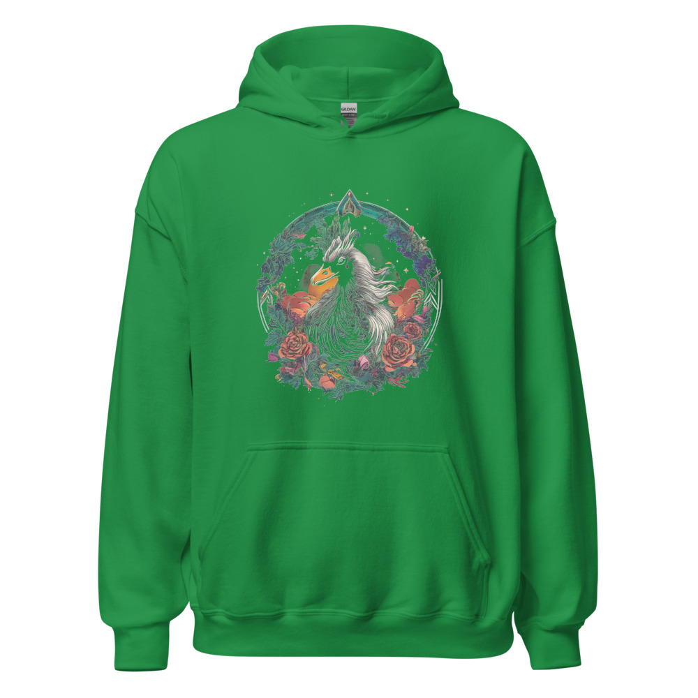 Irish Green Hoodie with print art