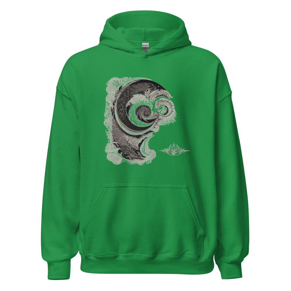 Irish Green Hoodie with print art