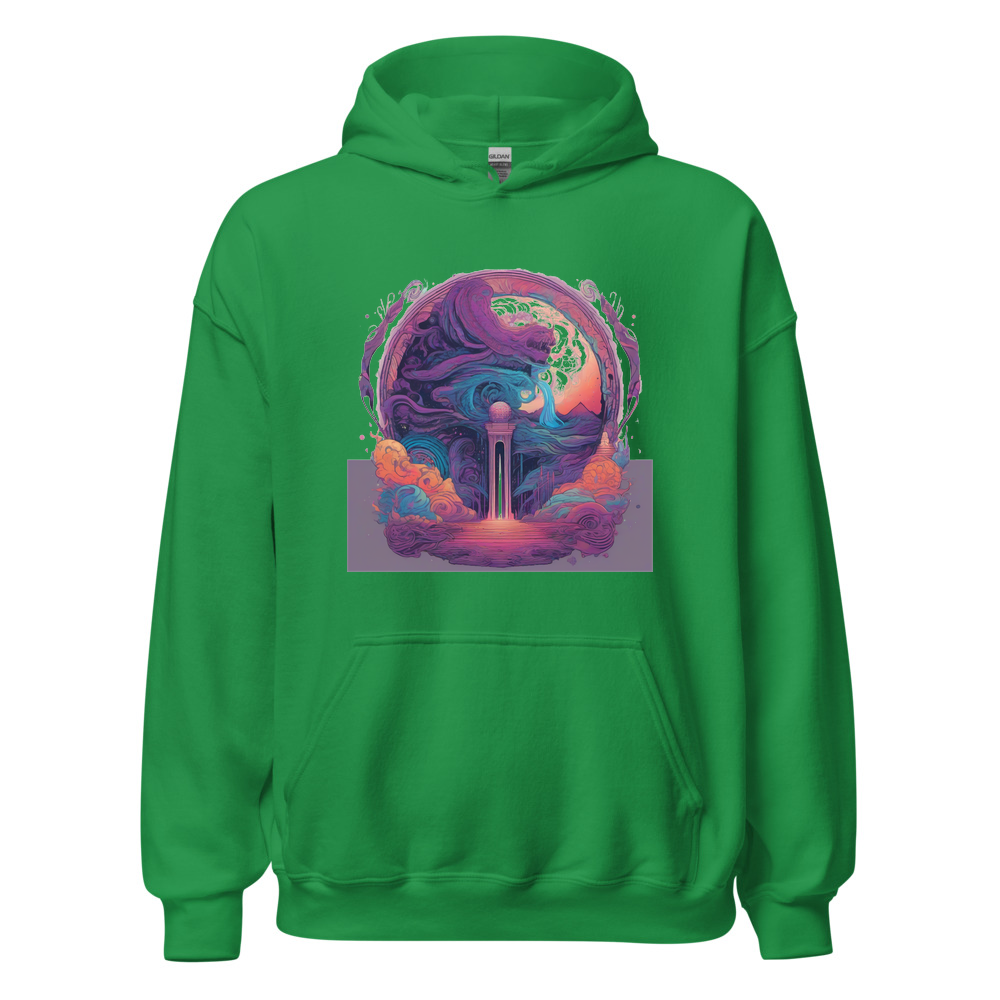 Irish Green Hoodie with print art