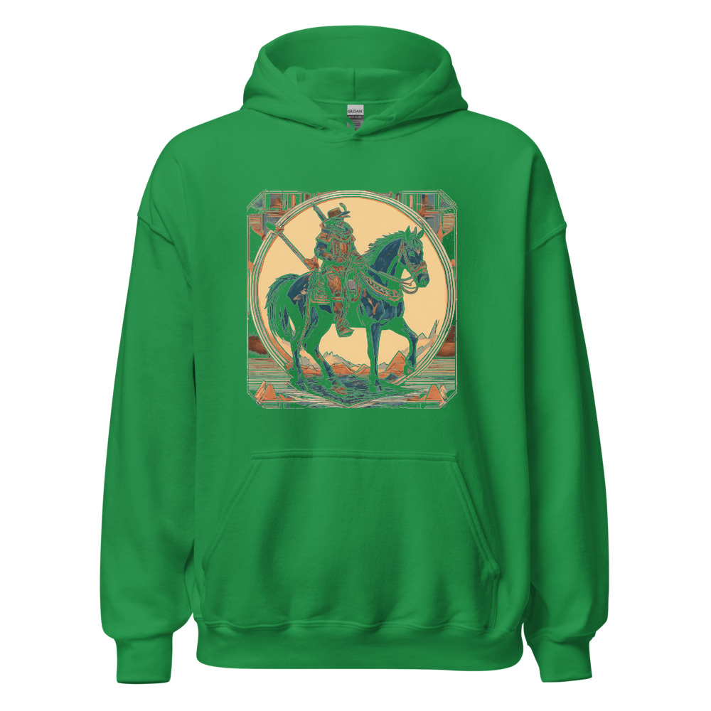 Irish Green Hoodie with print art