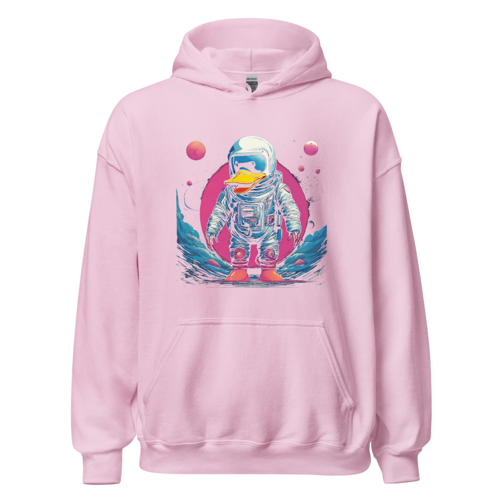 Light Pink Hoodie with print art