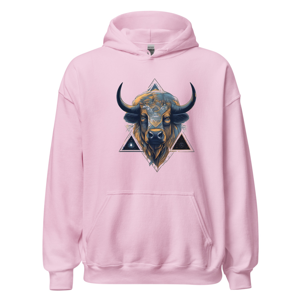 Light Pink Hoodie with print art
