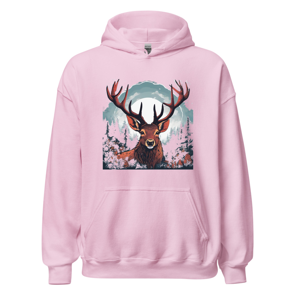 Light Pink Hoodie with print art