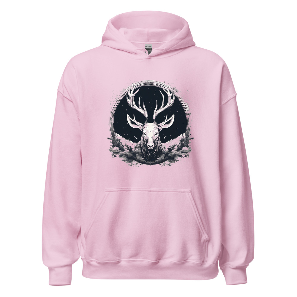 Light Pink Hoodie with print art