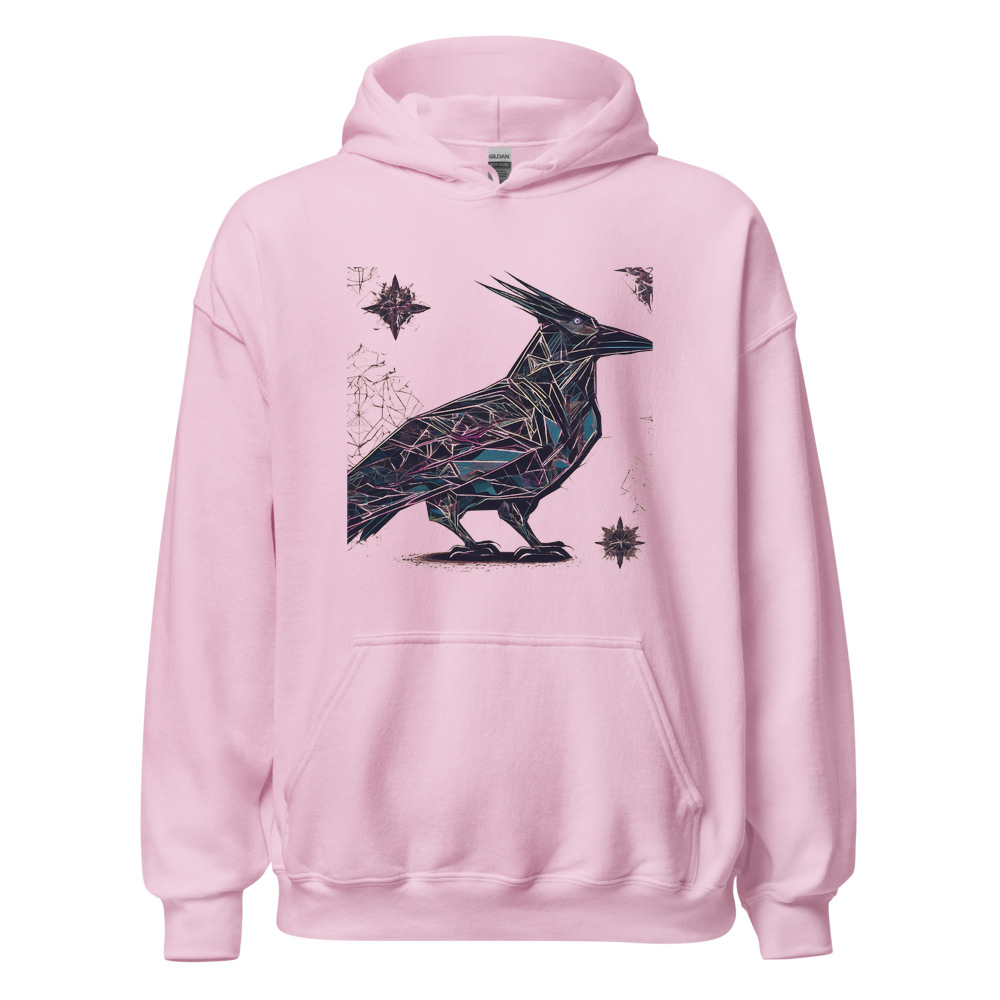 Light Pink Hoodie with print art