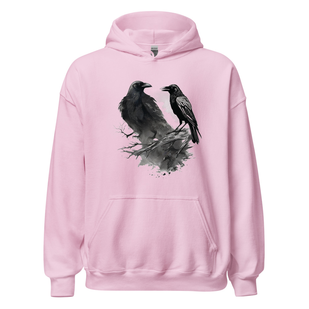 Light Pink Hoodie with print art