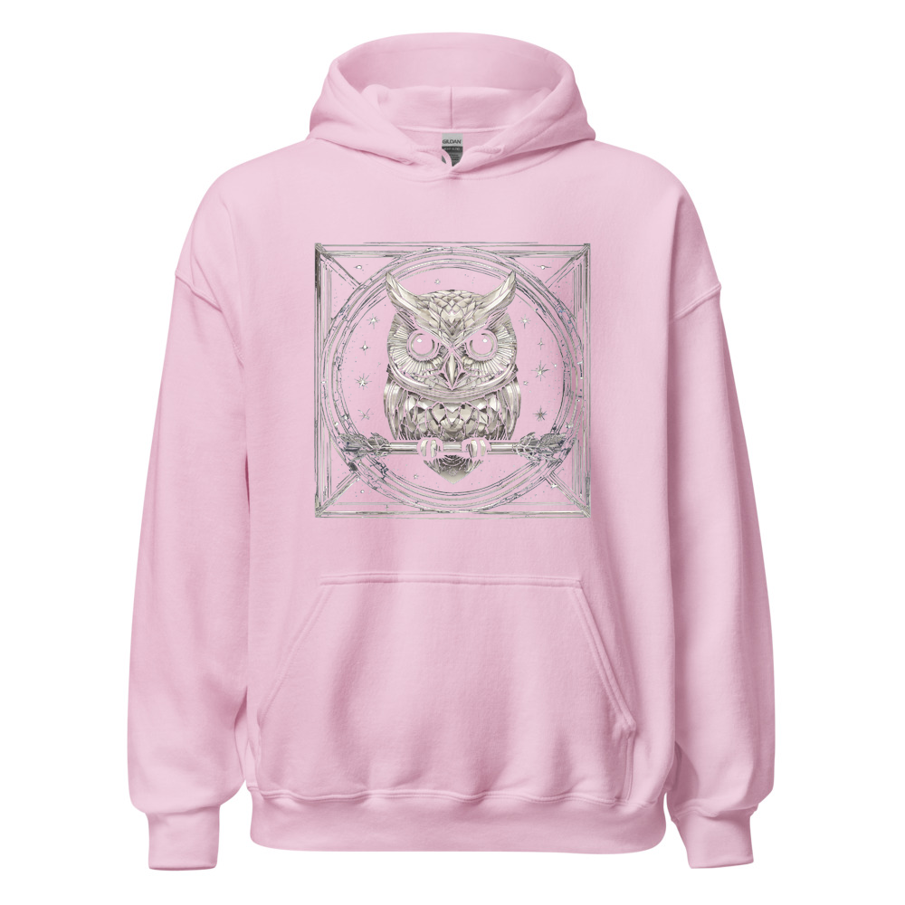 Light Pink Hoodie with print art