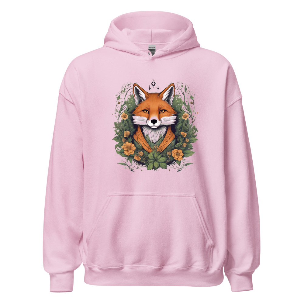 Light Pink Hoodie with print art