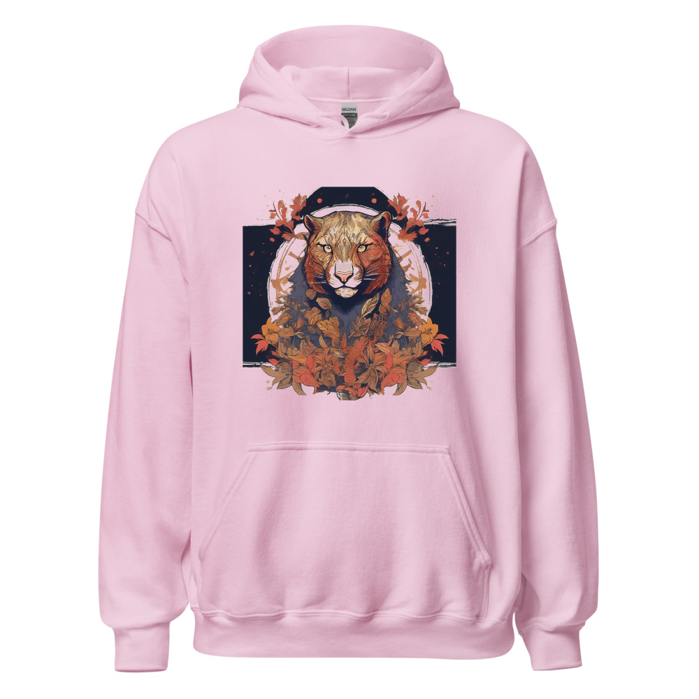 Light Pink Hoodie with print art
