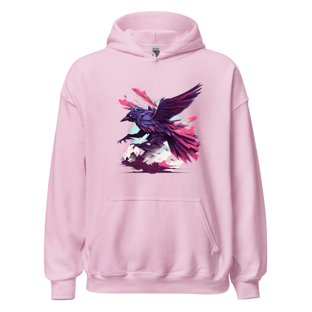 Light Pink Hoodie with print art