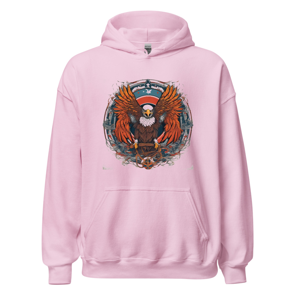Light Pink Hoodie with print art