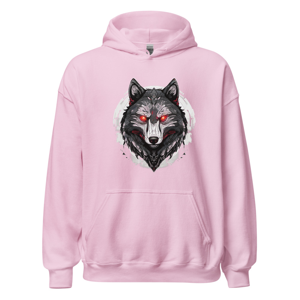 Light Pink Hoodie with print art