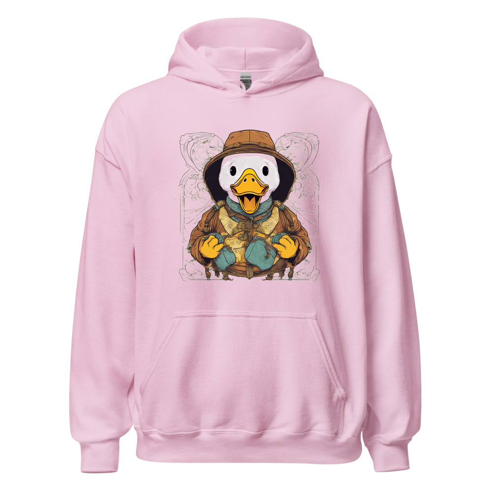 Light Pink Hoodie with print art