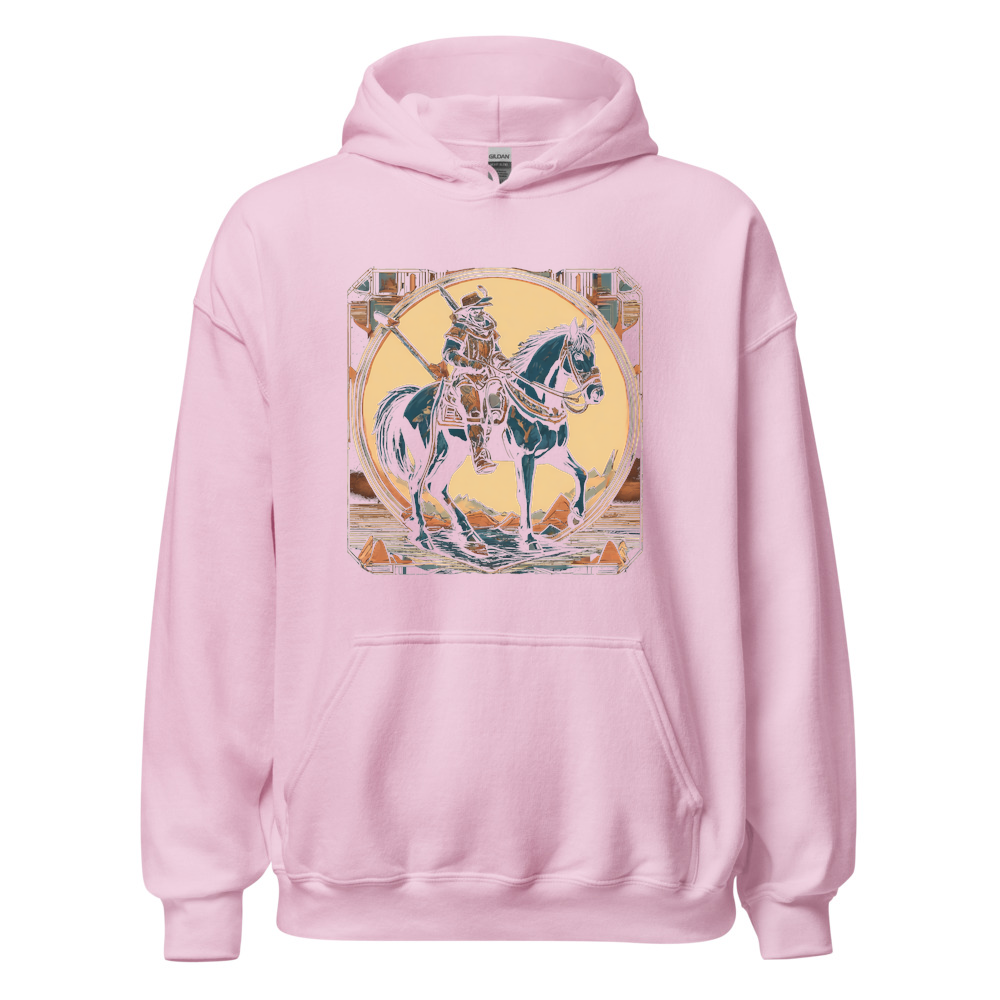 Light Pink Hoodie with print art