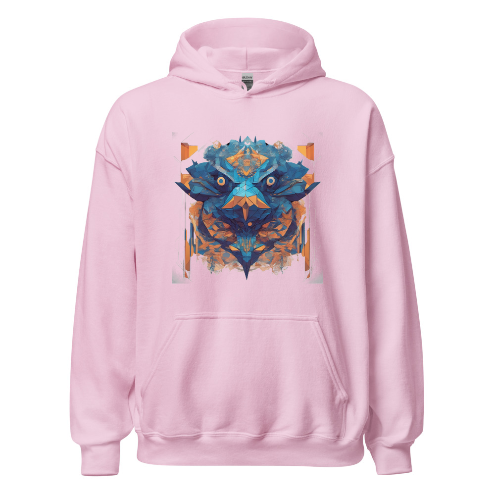 Light Pink Hoodie with print art