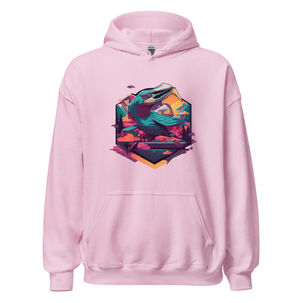 Light Pink Hoodie with print art