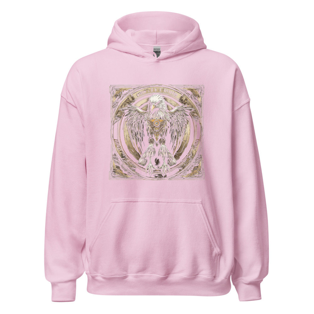 Light Pink Hoodie with print art