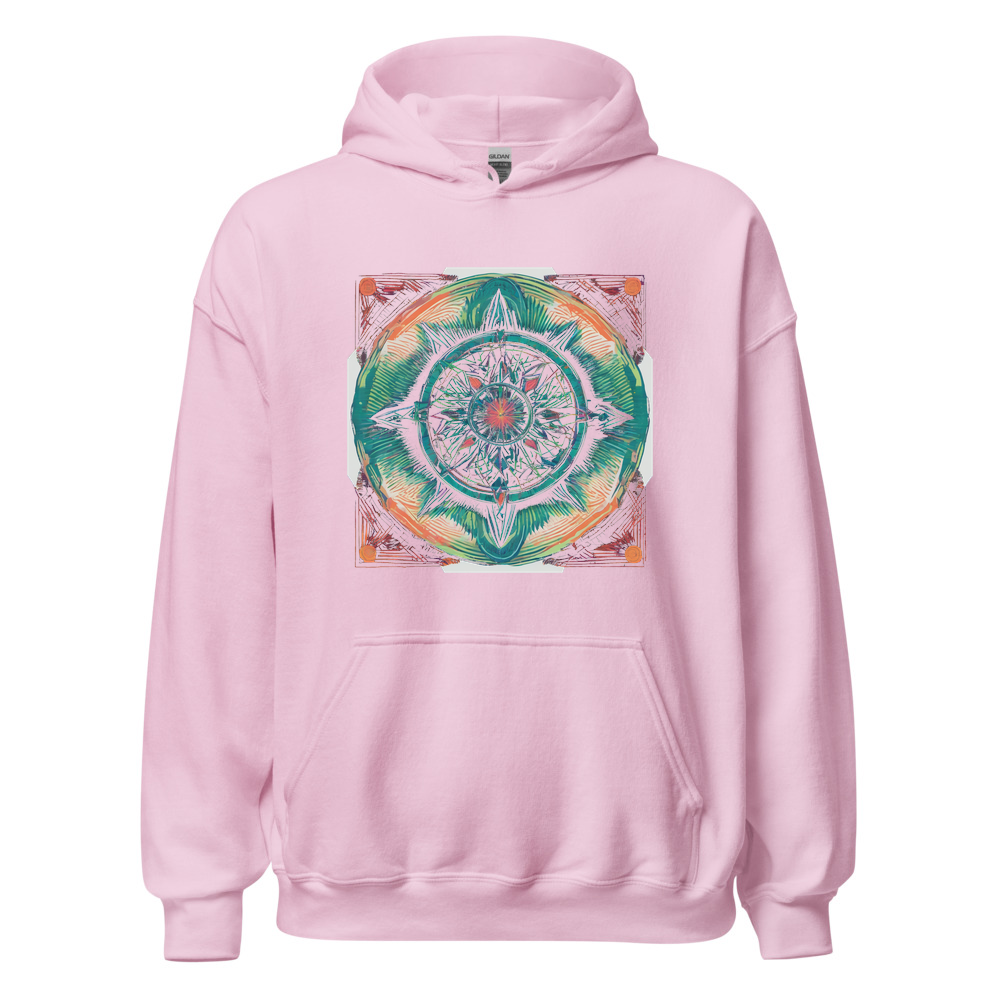 Light Pink Hoodie with print art