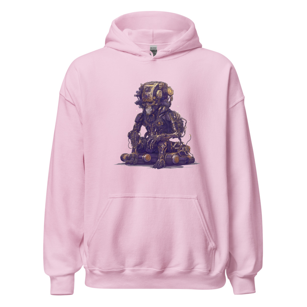 Light Pink Hoodie with print art