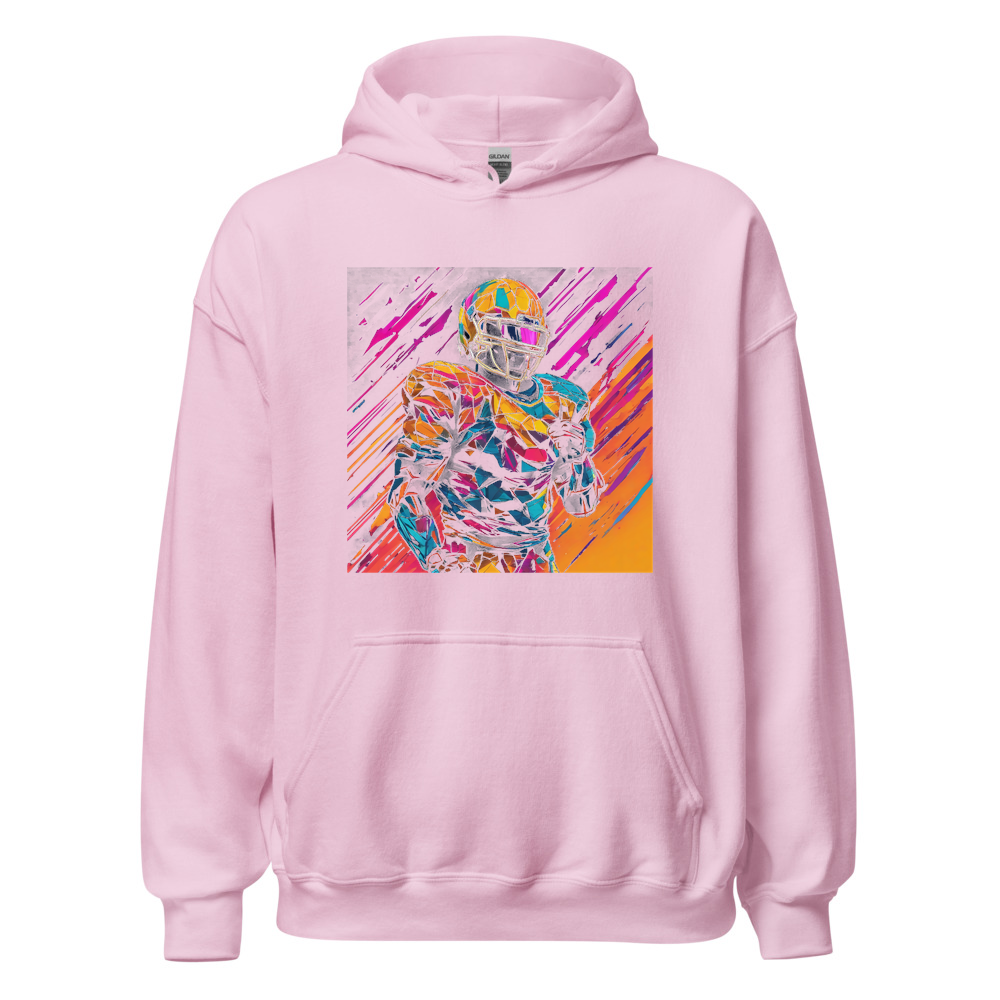 Light Pink Hoodie with print art
