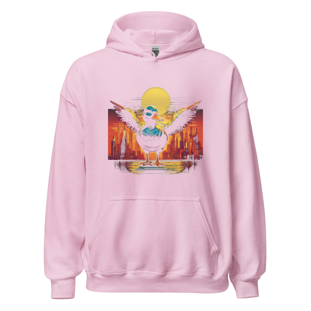 Light Pink Hoodie with print art