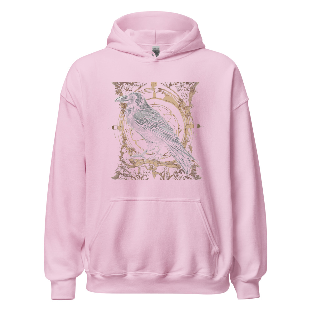 Light Pink Hoodie with print art