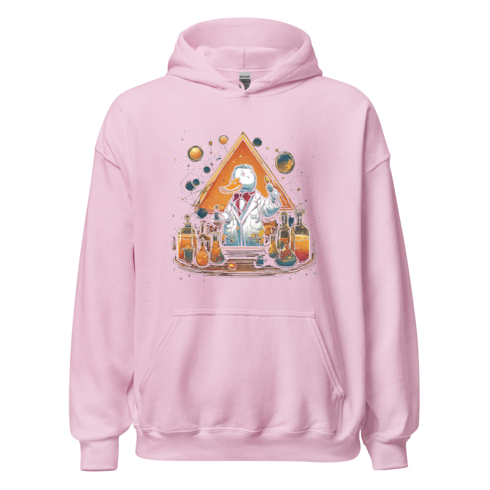 Light Pink Hoodie with print art