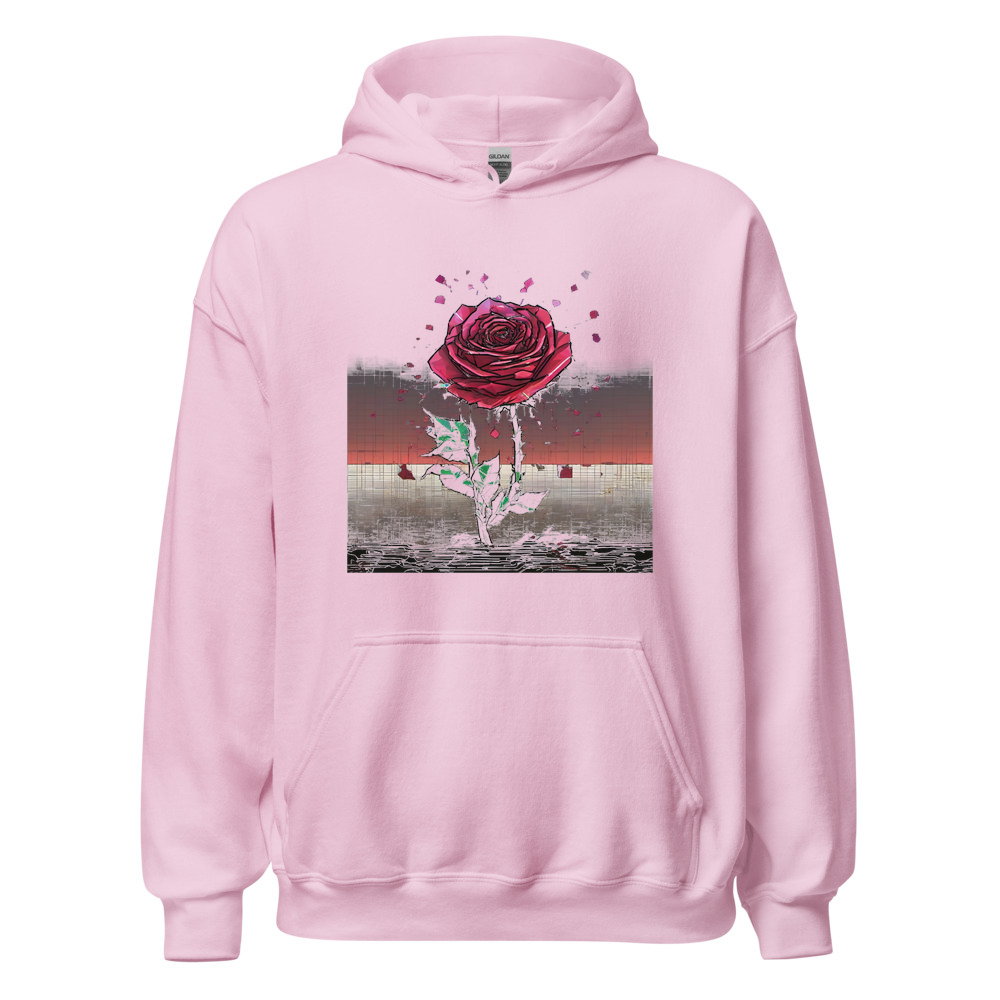 Light Pink Hoodie with print art