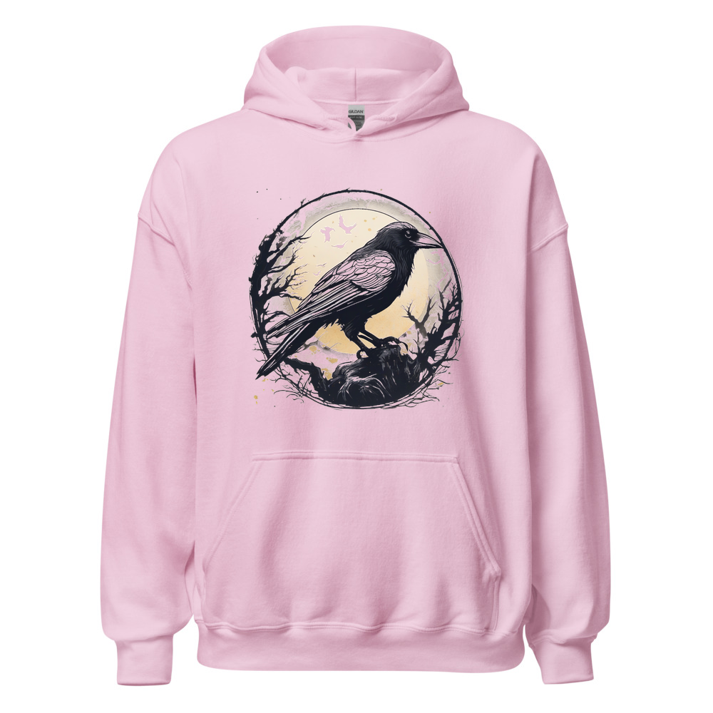 Light Pink Hoodie with print art