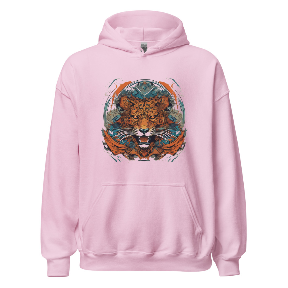 Light Pink Hoodie with print art