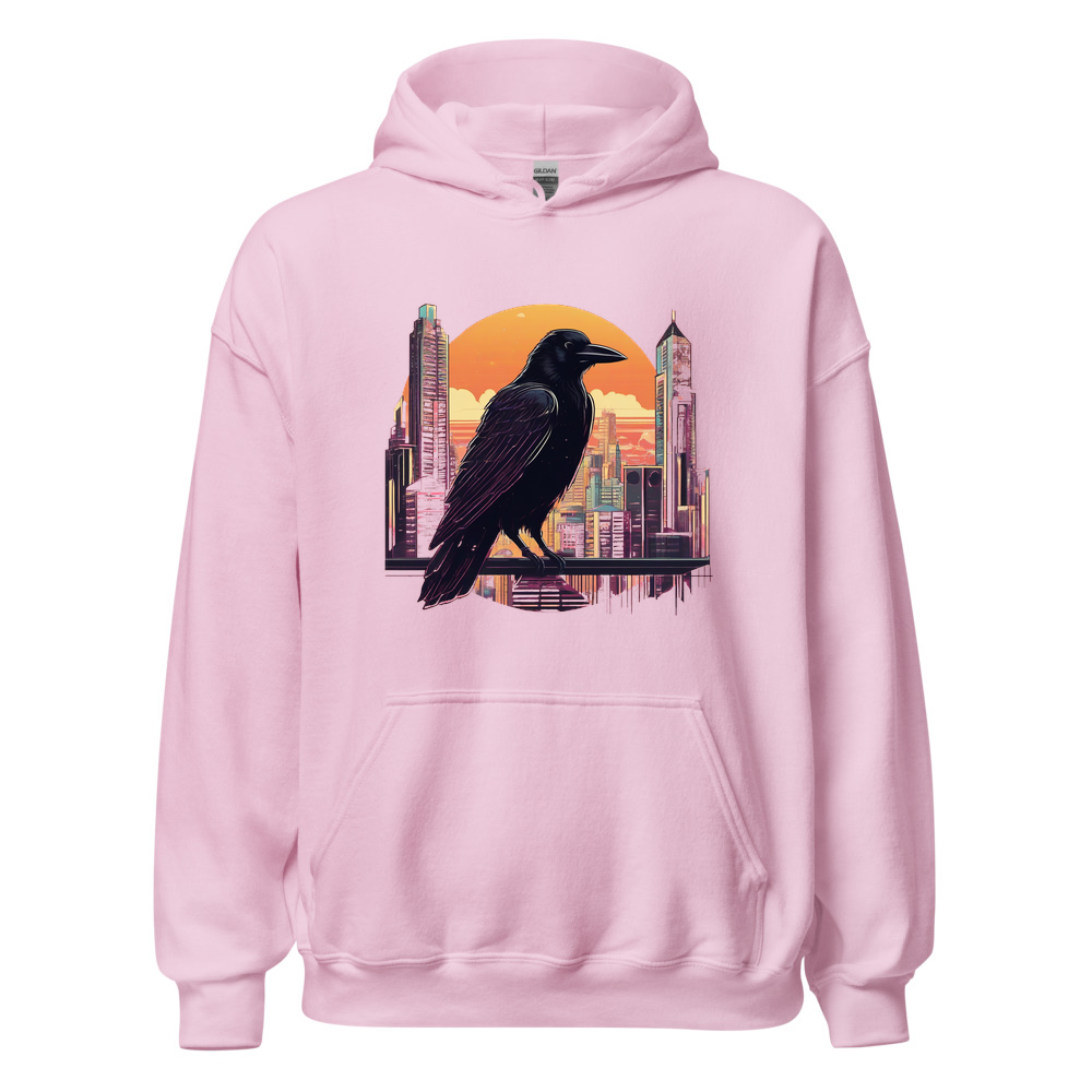 Light Pink Hoodie with print art