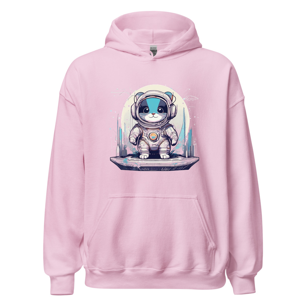 Light Pink Hoodie with print art